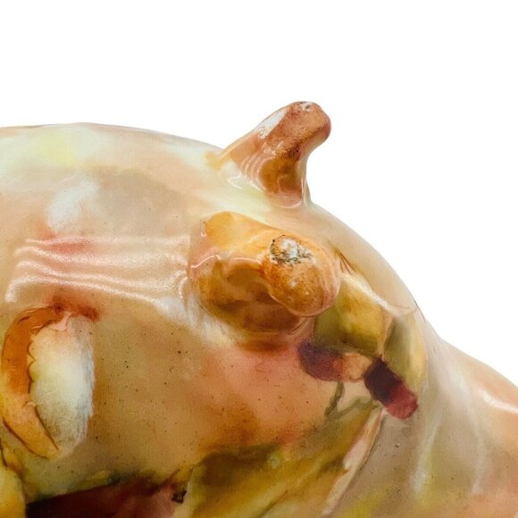 Vintage Footed Floral Scalloped Dish Candy Soap Trinkets Porcelain - Picture 9 of 12